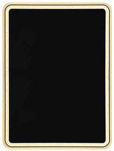 5" x 7" Black/Gold Brass Plated Steel Rounded Corner Plaque Plate
