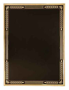 4" x 6" Black/Gold Aluminum Hi-Relief Plaque Plate