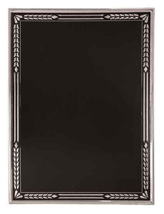 4" x 6" Black/Silver Aluminum Hi-Relief Plaque Plate