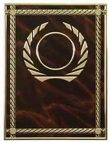 3 7/8" x 5 7/8" Red Marble 2" Insert Holder Hi-Relief Aluminum Plaque Plate