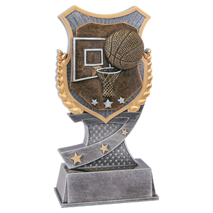 6" Basketball Shield Award