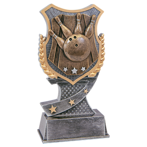 6" Bowling Shield Award