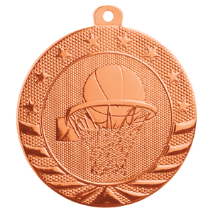 2" Bright Bronze Basketball Starbrite Medal