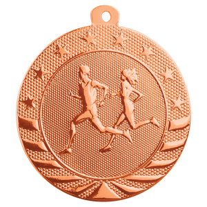 2" Bright Bronze Cross Country Starbrite Medal
