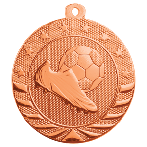 2" Bright Bronze Soccer Starbrite Medal
