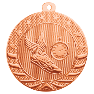 2" Bright Bronze Track Starbrite Medal