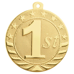 2" Bright Gold 1st Place Starbrite Medal