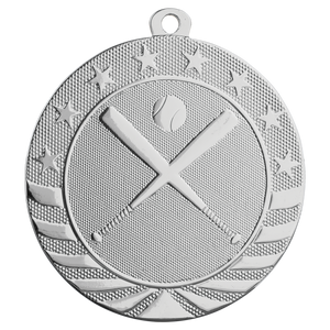 2 3/4" Bright Silver Baseball/Softball Starbrite Medal