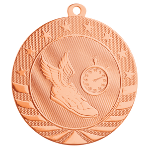 2 3/4" Bright Bronze Track Starbrite Medal