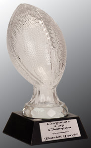7 1/2" Glass Football with Marble Base
