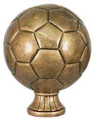 5 1/2" Antique Gold Soccer Ball Resin