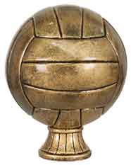 5 1/2" Antique Gold Volleyball Resin