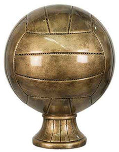 10 1/2" Antique Gold Volleyball Resin