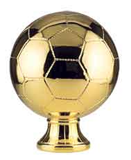 10 1/2" Gold Soccer Ball Resin