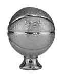 5 1/2" Silver Basketball Resin