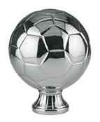5 1/2" Silver Soccer Ball Resin