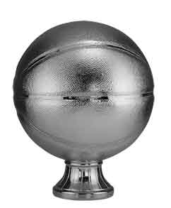 11 1/2" Silver Basketball Resin