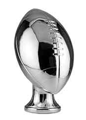 11" Silver Football Resin