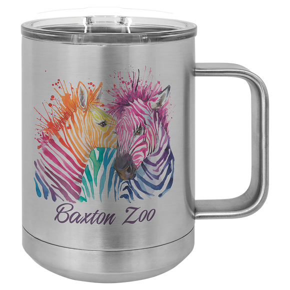 Sublimatable Polar Camel 15oz. Stainless Steel Vacuum Insulated Mug w/Slider Lid