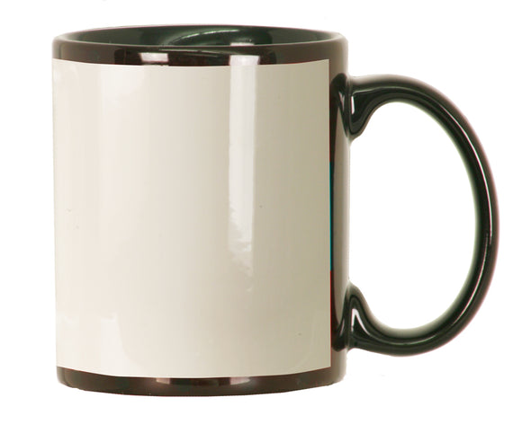 11 oz. Black/White Sublimatable Ceramic Banner Mug