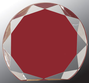 6 1/4" Burgundy Sunburst Acrylic