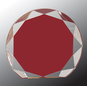 7 1/4" Burgundy Sunburst Acrylic