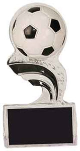 5" Black Soccer Splash Sculpted Ice Award