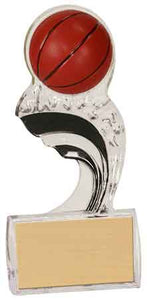 6 1/2" Black Basketball Splash Sculpted Ice Award