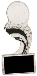 6 1/2" Black 2" Insert Holder Splash Sculpted Ice Award