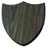 7 1/8" x 7 5/8" Walnut Finish Shield Plaque