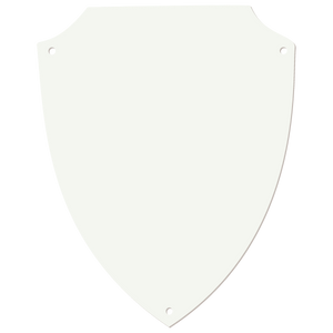4 1/4" x 5 5/8" White DynaSub Shield Plaque Plate