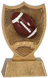 6" Football Sport Shield Award