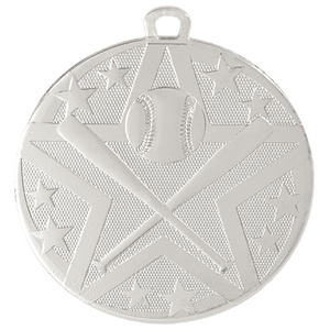 2" Silver Superstar Baseball/Softball Medal