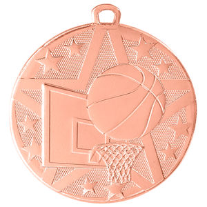 2" Bronze Superstar Basketball Medal