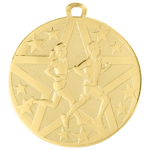 2" Gold Superstar Cross Country Medal