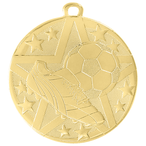 2" Gold Superstar Soccer Medal
