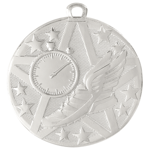 2" Silver Superstar Track Medal