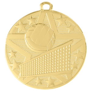 2" Gold Superstar Volleyball Medal