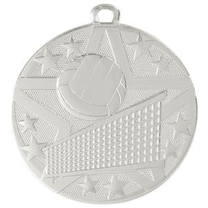 2" Silver Superstar Volleyball Medal
