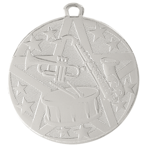 2" Silver Superstar Band Medal
