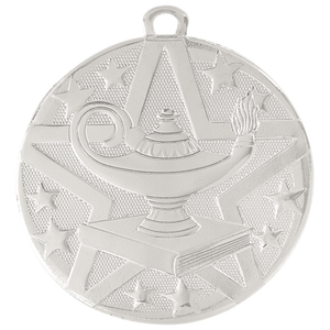 2" Silver Superstar Lamp of Knowledge Medal