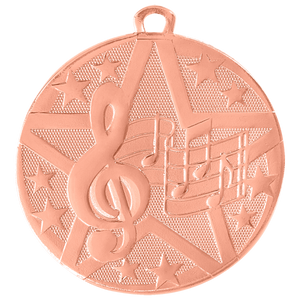 2" Bronze Superstar Music Medal