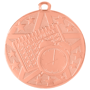 2" Bronze Superstar Perfect Attendance Medal