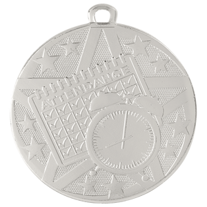 2" Silver Superstar Perfect Attendance Medal