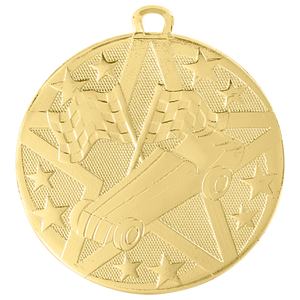 2" Gold Superstar Pinewood Derby Medal
