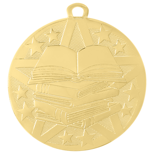 2" Gold Superstar Reading Medal