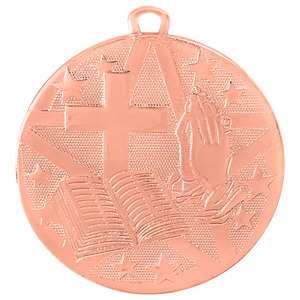 2" Bronze Superstar Religion Medal
