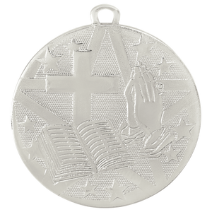 2" Silver Superstar Religion Medal