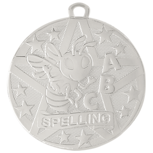 2" Silver Superstar Spelling Medal