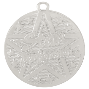 2" Silver Superstar Star Performer Medal